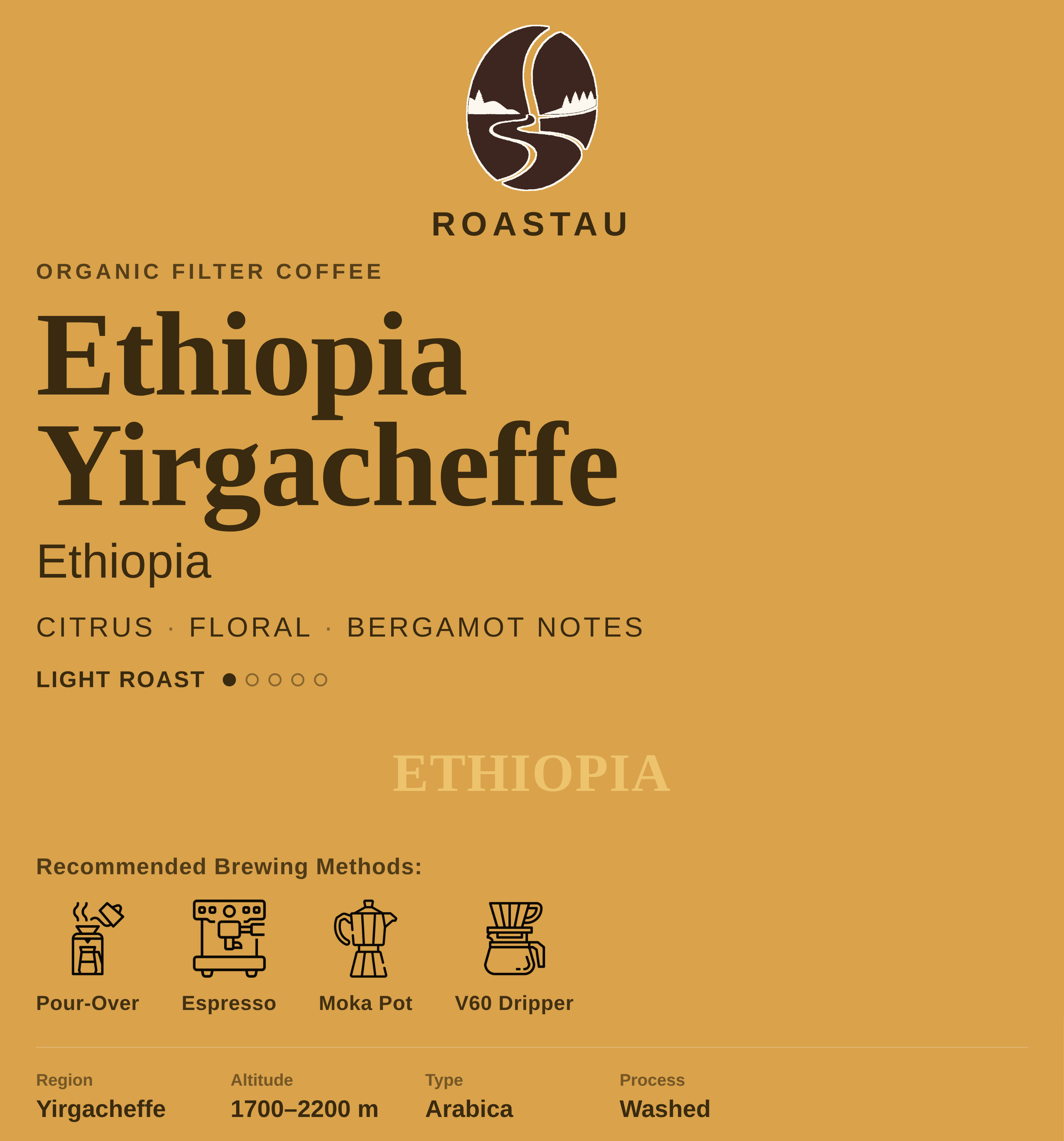 Äthiopien Yirgacheffe — Bio Arabica