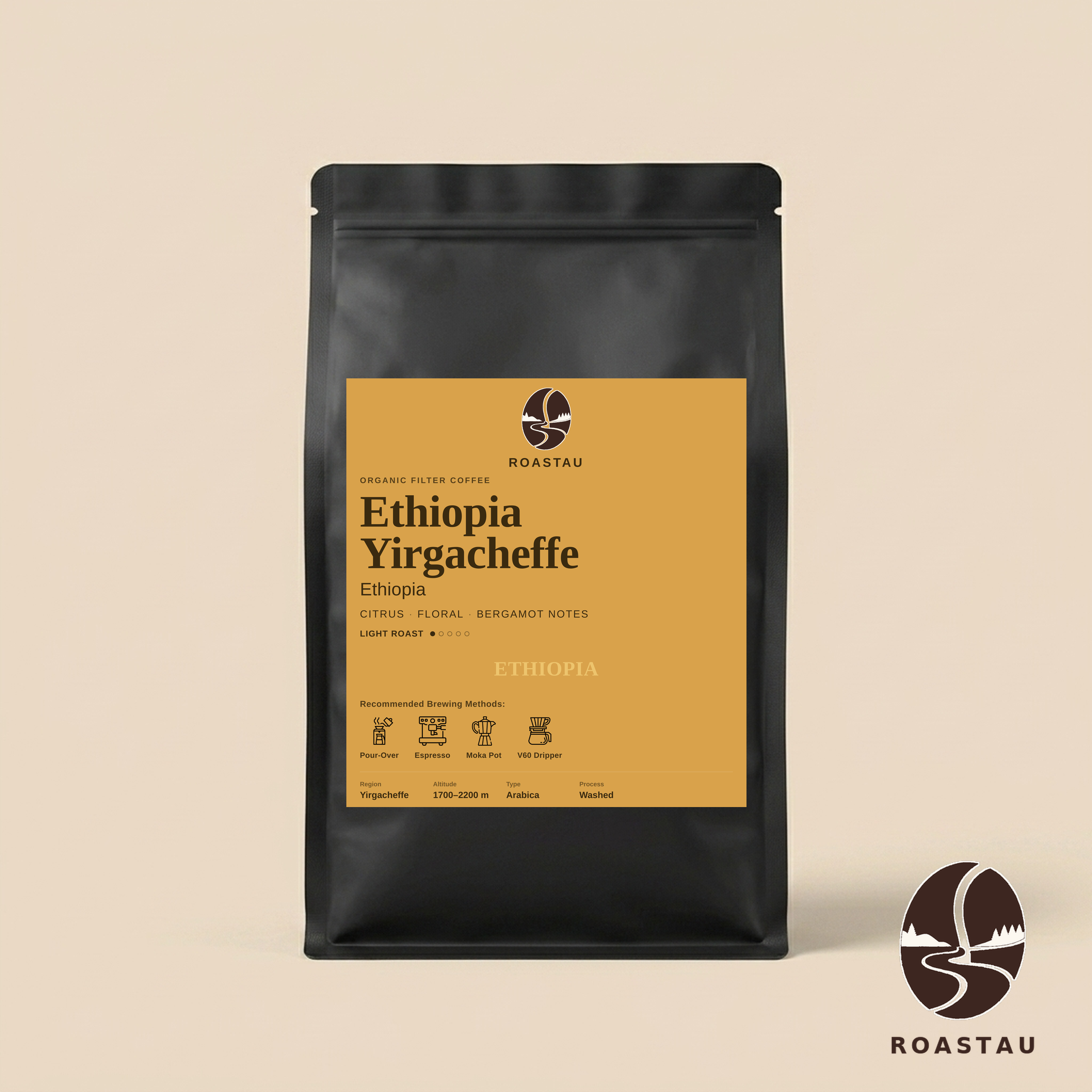 Äthiopien Yirgacheffe — Bio Arabica